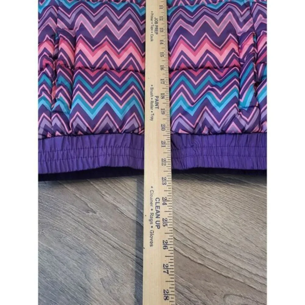 Vertical9 Girls Colorful Chevron Pattern‎ Zip-Up Vest Size L 14